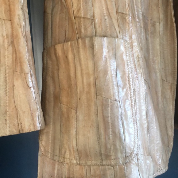 Vintage eel skin leather jacket. - Picture 3 of 4